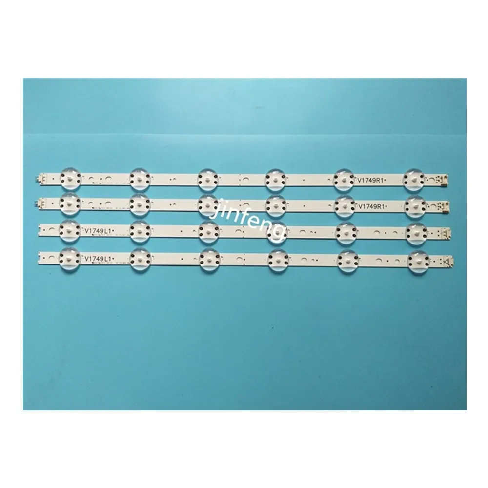 LED TV 조명 부품 교체, LG 49UJ651T-DA 49UJ639V-ZE 49UJ651V-ZA LED 바 백라이트 스트립 라인 눈금자 V1749L1 2862A 