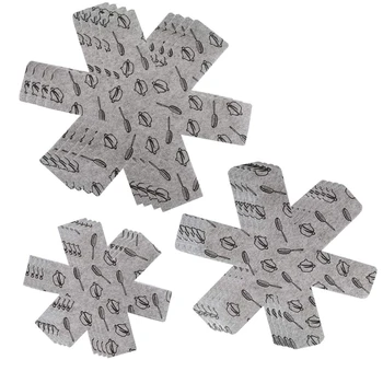 

12Pcs Pot & Pan Protectors Cookware Protector Set Divider Pads To Prevent Scratching, Separate And Marring, 3 Sizes-15 inch/14 i