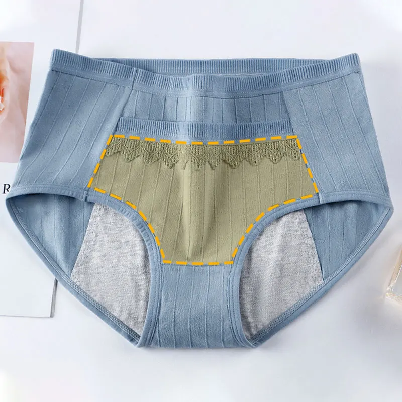 Leak Proof Menstrual Panties For Menstruation Women Sexy Period Underwear  Physiological Pants Incontinence Cotton Briefs Pocket