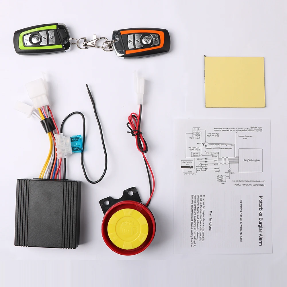 12V Car Security Alarm System Motorcycle Bike Scooter Remote Control Anti-theft motorcycle alarm,bike alarm,anti theft alarm,remote control