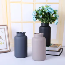 Стеклянная матовая ваза Джейн Европейский дом мягкие украшения ремесла украшения черная ваза