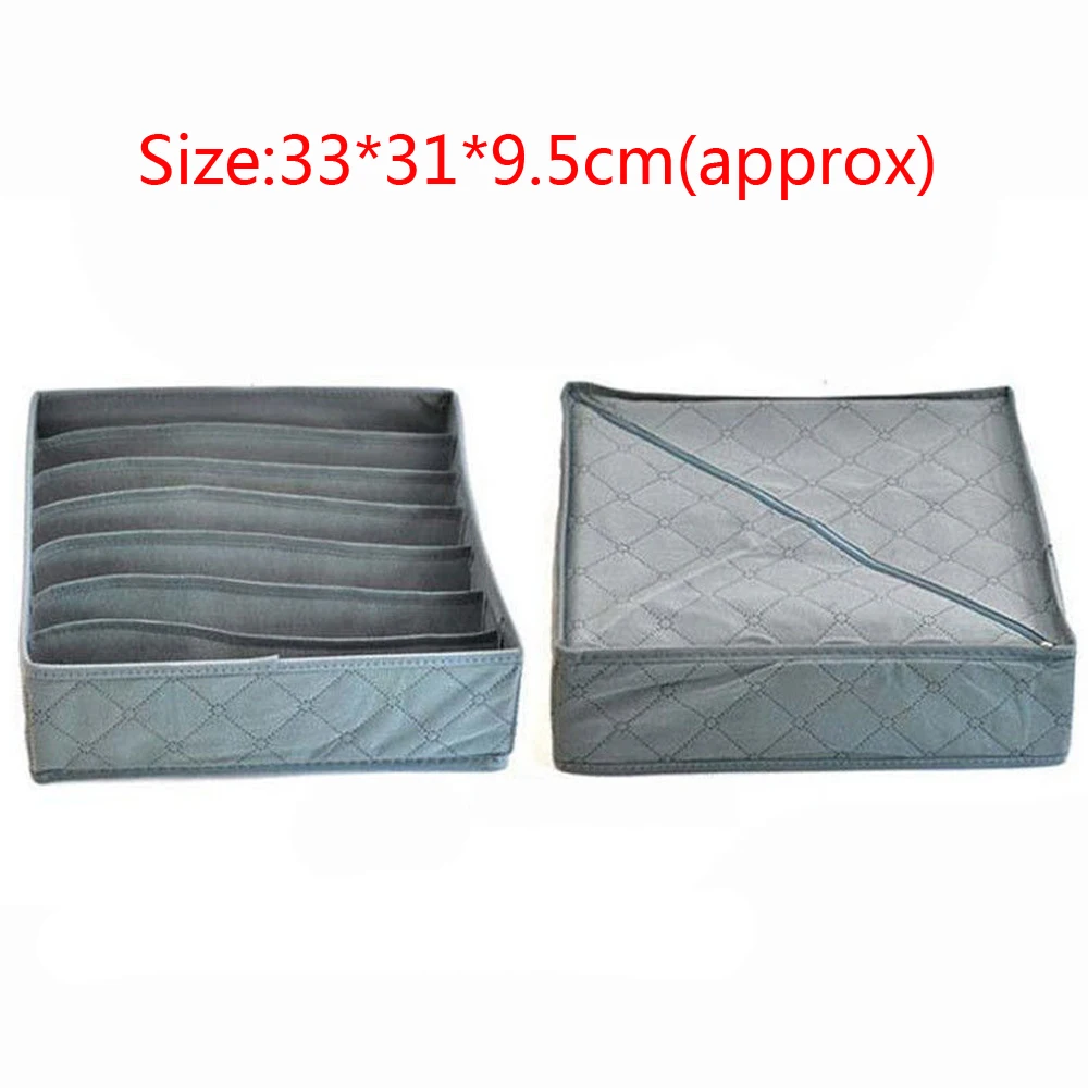 3 Pcs Clothes Bra Panties Underwear Socks Storage Boxes Multi-Divider Compartments Drawer Organiser