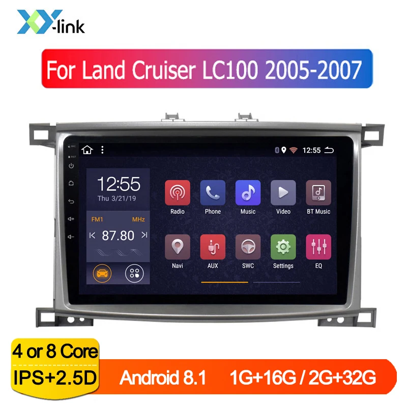 

10 inch Car Radio android for Toyota Land cruiser 100 GX LC 100 GPS Navigation multimedia dvd player system accessory no 2 din