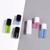 30pcs Black/White/Blue/Green/Pink 1/2/3ml Thick Glass Roll On Essential Oil Parfum Bottles Roller Ball Travel Use Necessaries 4