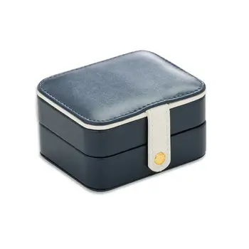 

Portable Travel Jewelry Box Organizer Leather Jewellery Ornaments Case Storage