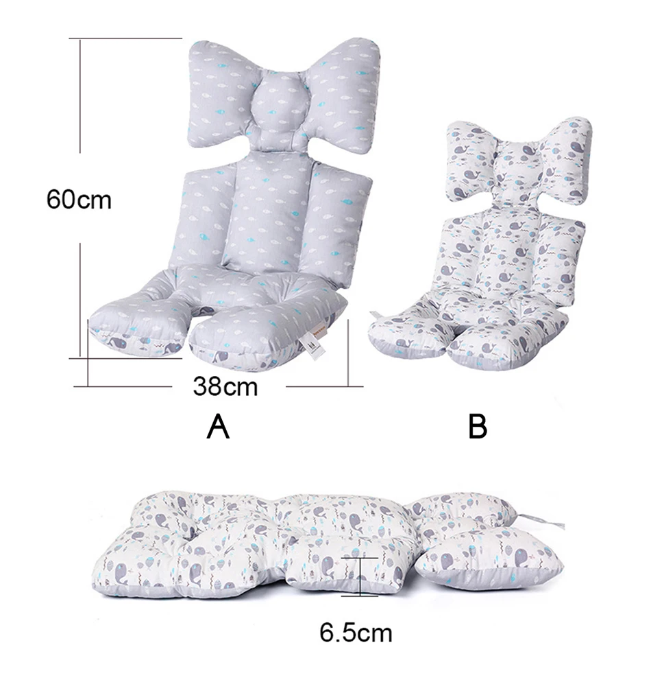 Soft Baby Stroller Seat Cushion Thicken Car Seat Pad Infant Child Cart Mattress Mat Kids Carriage Pram Liner Trolley Accessories