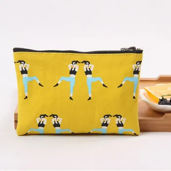 

Printed Funny Person Coin Purse Money Bags Girl Lady Purse High Quality Korean Version Small Fresh Coin Purses Canvas Key Bag