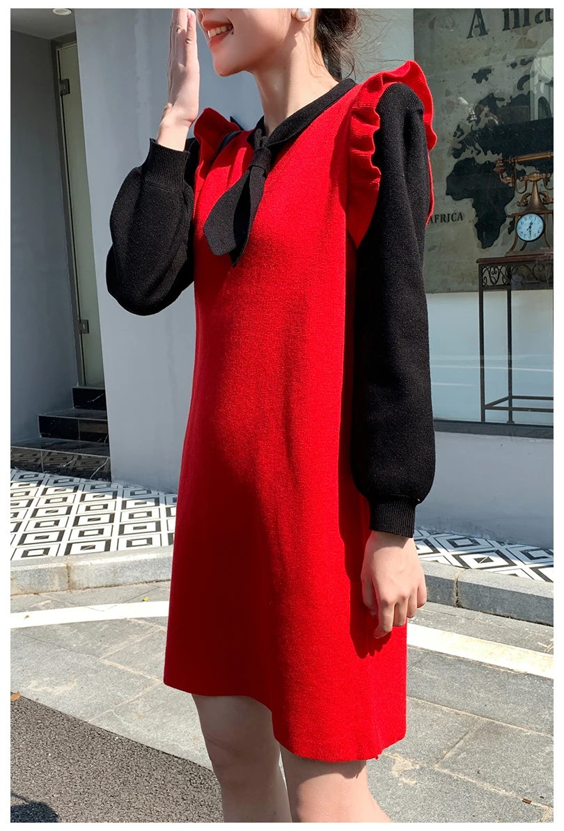Poncho Blusas De Inverno Feminina Autumn Loose Sweater Institute Of Female In Falbala Bump Color And Winter Wind Knitted Dress