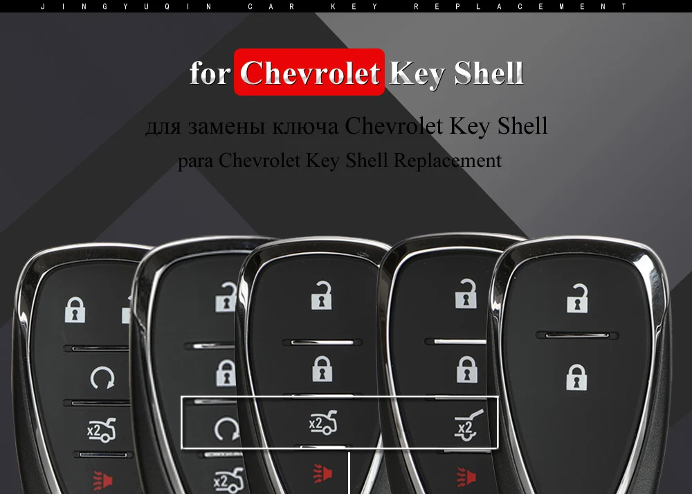 Keyforkess 10pcs Smart Remote Key Shell sostituzione per Chevrolet Cruze Malibu Camaro 2/3/4/5 pulsanti chiavi Fob Body Housing - Hb78f8d1cdbe74bb0a3ebbd53fef711afz