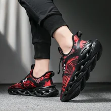 Новинка года; сезон лето; Стильная Повседневная Удобная мужская обувь из искусственной кожи с дышащей сеткой; спортивная обувь; модные кроссовки для бега; B0