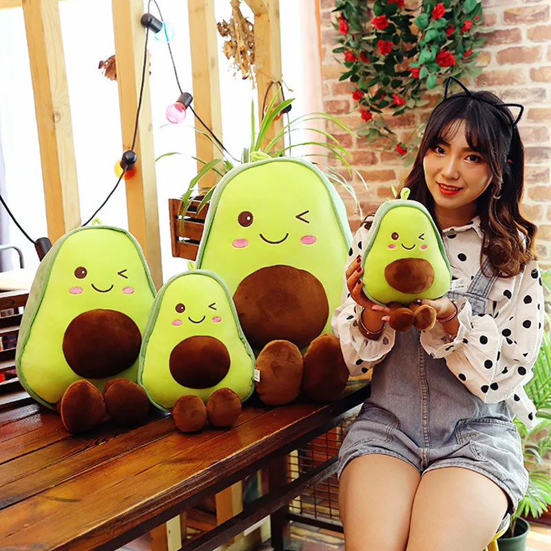 Милая плюшевая игрушка авокадо 80 см набивная подушка плюшевые растения мягкая