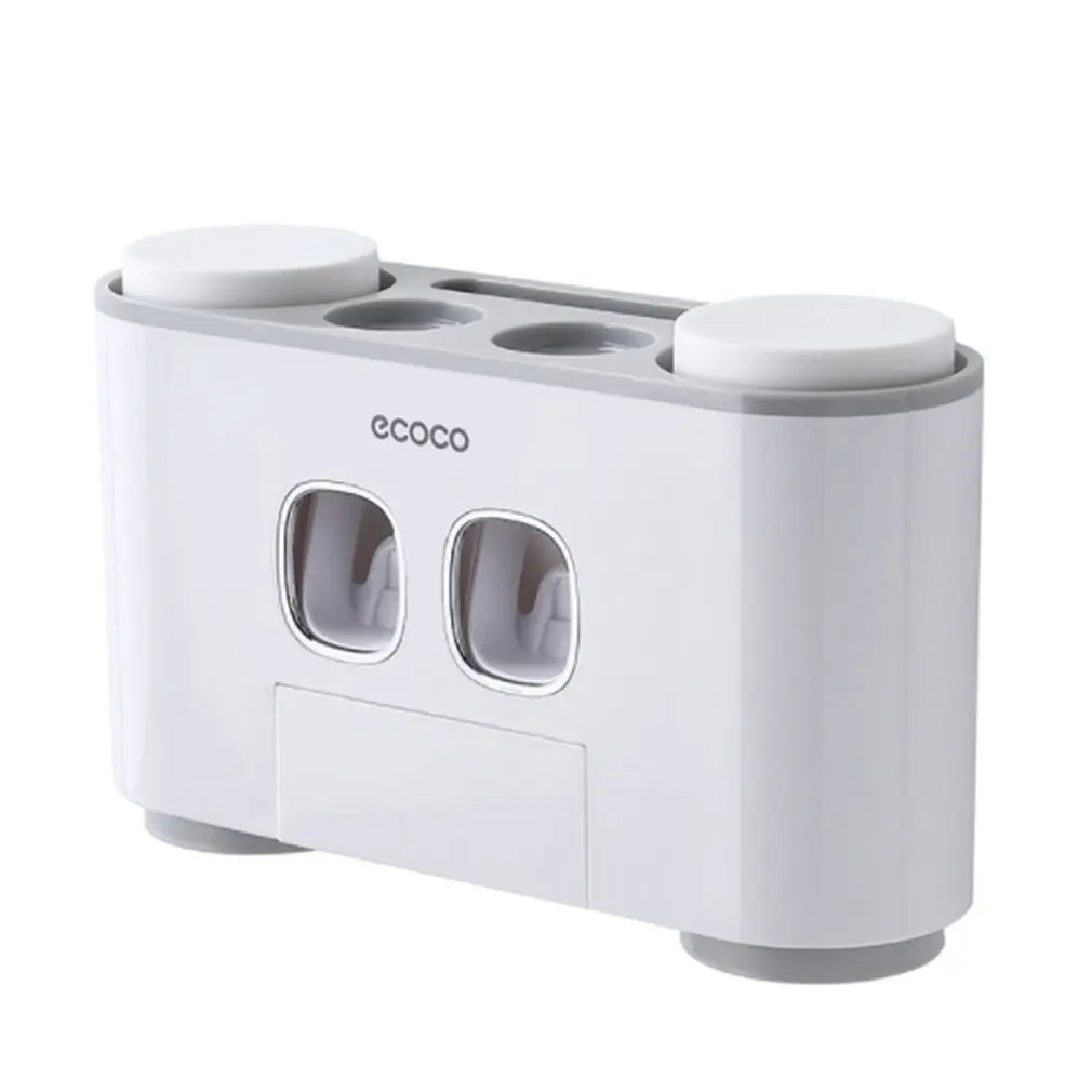 Шоколад Wall Mount Toothpaste Squeezer Automatic Toothpaste Dispenser Toothbrush Holder Bathroom Accessories Storage Rack - Цвет: Шоколад