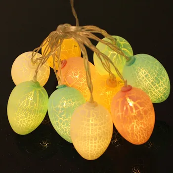 

2020 New Easter Eggs 10 LED String Lights Happy Easter Decoration Lights Warm White Rabbit Easter Home Decoration Light String
