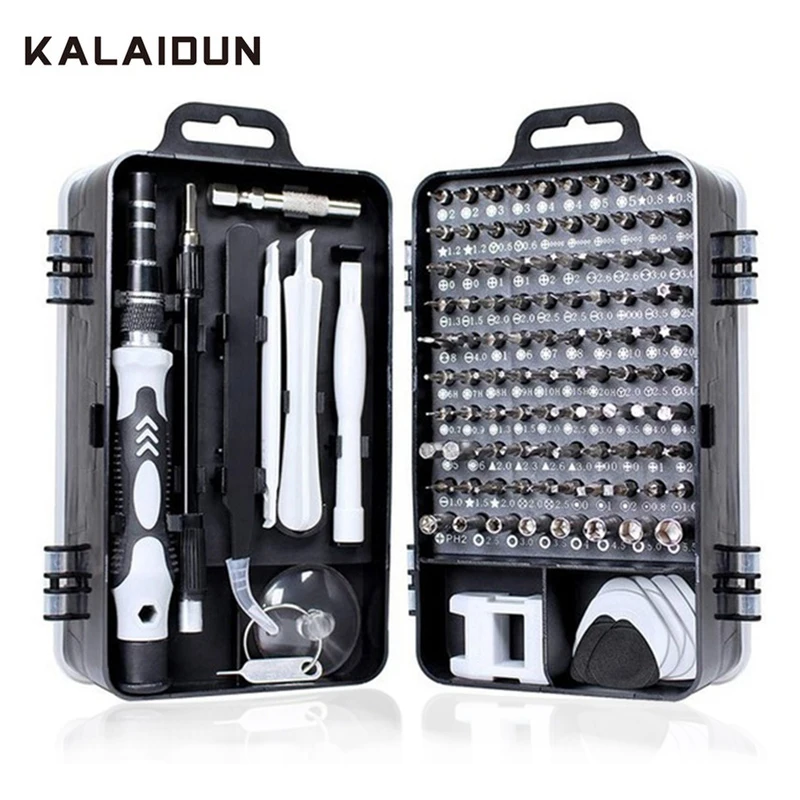 Online KALAIDUN Schraubendreher satz 115 In 1 Bit Präzision Magnetische Schraube Fahrer Torx Bits Isolierte Multitools Telefon Reparatur Hand Tools Kit