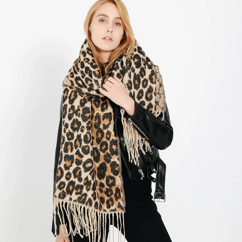 Модный элегантный удобный длинный женский шарф Новое поступление мягкая леопардовая большая уличная теплая дикая тренд индивидуальная шаль