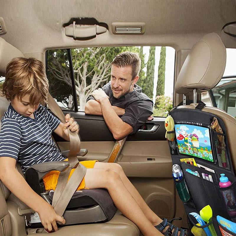 Автомобильный Органайзер с несколькими карманами для автомобильного телефона, Карманный чехол для автомобиля на заднее сиденье, органайзер, протектор, подвесная сумка для хранения