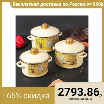 

Set of pots "Country", 3 pcs: 2 l, 3 l, 4 l