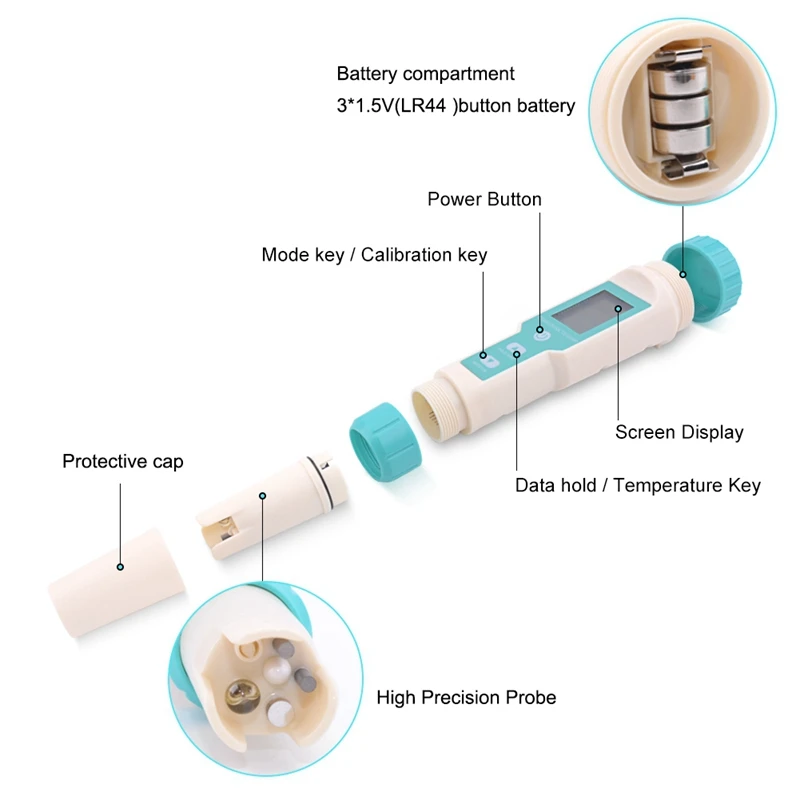 7 в 1 PH/TDS/EC/ORP/Salinity /S.G/измеритель температуры Измеритель Качества Воды Тестер