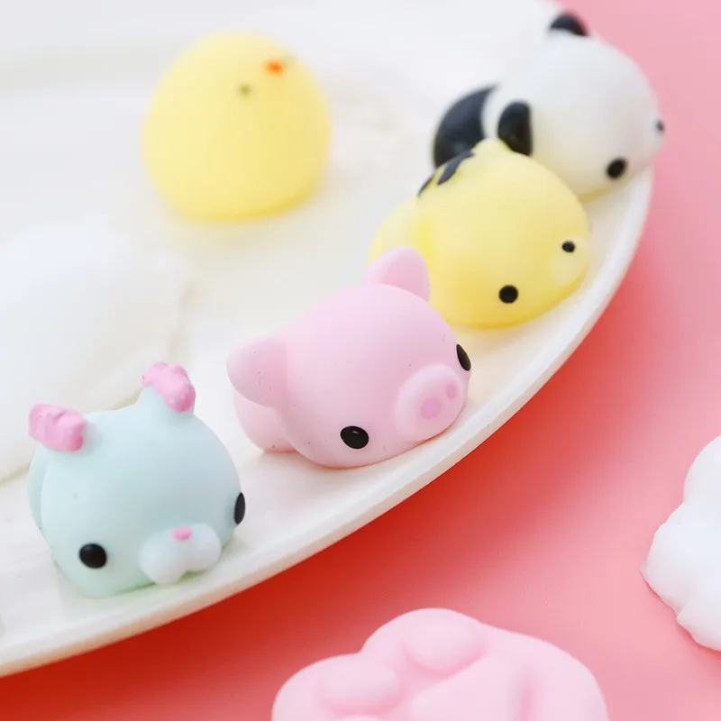 Cute Mochi Squishy Pack Mini Animal Antistress Ball Squeeze Toys Squishi Rising Stress Relief Squishy Toy Pets Fun Gift