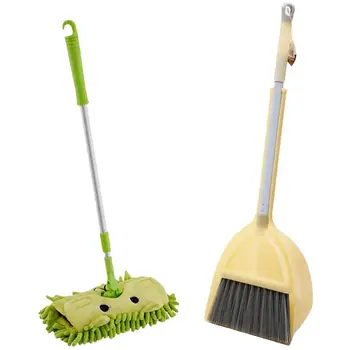 

3pcs Children Broom Mop and Dustpan Combination Mini Broom Set Sweeping Toys Clean Small Broom Cleaning Mop