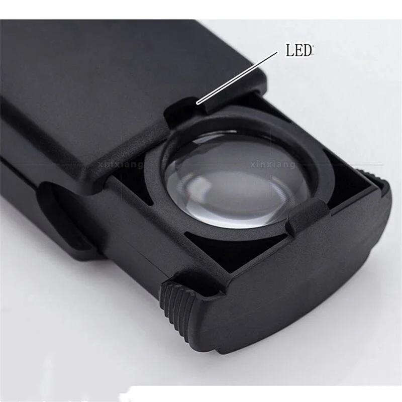 30X Handheld LED Magnifying Glass Jewelry Loupe