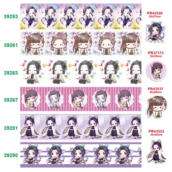 

Free shipping 50 yard per size cartoon ribbon printed grosgrain ribbon 39281