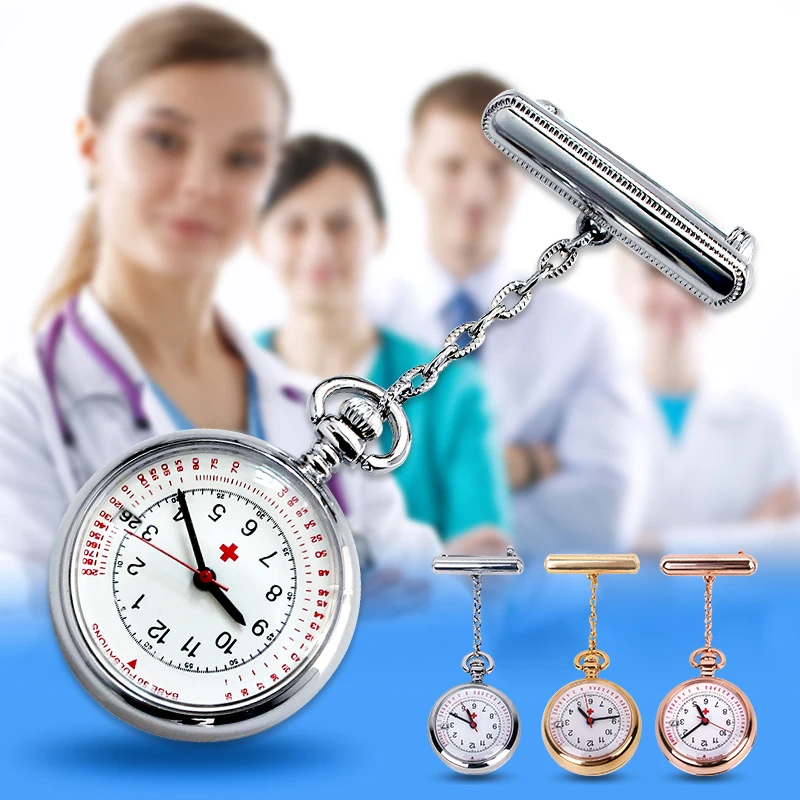 Fob Nurse Pocket Watches Top Brand Quartz Doctor Watch Brooch Pendants Medical Watch Rose Gold Women Vintage Clock Hospital Gift