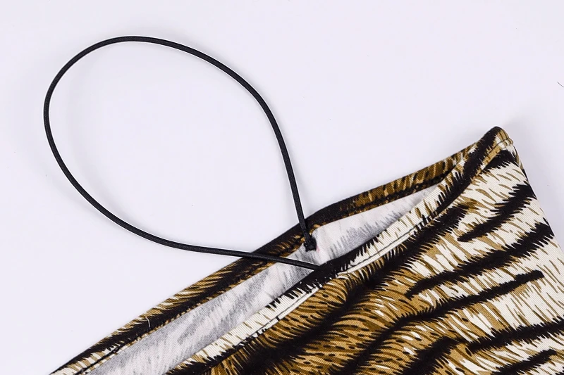Dulzura осенне-зимнее женское мини-платье для вечеринки Леопардовый принт с тигром облегающий сексуальный ремешок Фестивальная Одежда Клубная уличная одежда ужин