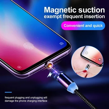 

Magnetic Phone charger USB charger Type C Charge Wire cable магнитная зарядка 3 in 1 Mobile phone charger magnet