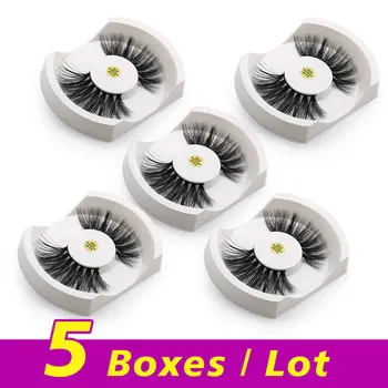 

LIYATTON 5 Boxes/lot 3D Mink comfortable Eyelashes Extensions Make Up Tools Dramatic Reusable Thick Long-lasting Faux Eyelash