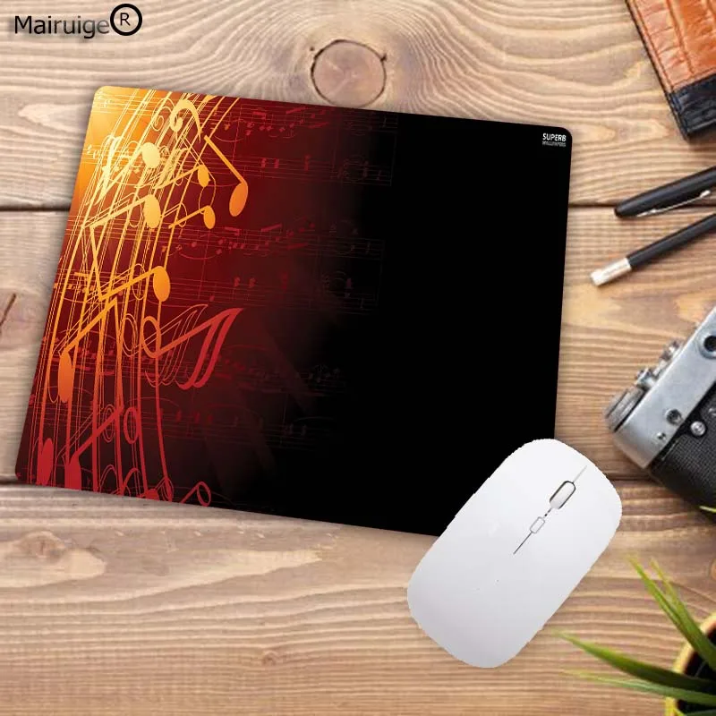 Серебристый Mairuig музыкальная нота DIY Художественный коврик для мыши плеер игровая клавиатура Pad компьютер планшет Pad Размер 22X18 мм - Цвет: Серебристый