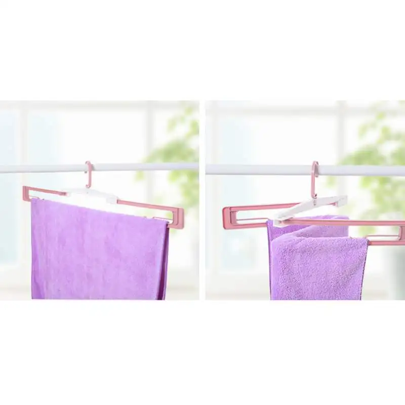 Hanger Foldable Plastic Drying Rack Home Bath Towel Hanger Travel Clothes Folding Hangers