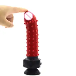 GaGu колючая красная силиконовая Реалистичная фаллоимитатор лошадь мягкое огромное всасывание пениса большой член секс-игрушки для женщин