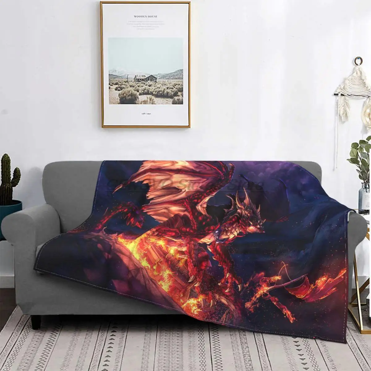 Драконы аниме яруса Decke Samt Textil Декор феер-atmen верушка для дома | Дом и сад