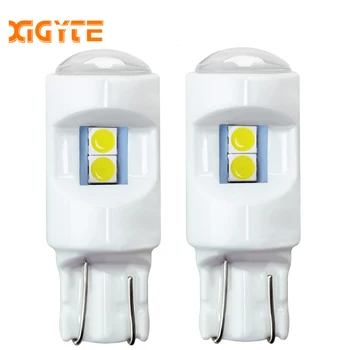 

2Piece T10 W5W WY5W Ceramic Super Bright 6 SMD 3030 LED Clearance Light Car Interior Reading Dome Lamp Auto Wedge Parking Bulb