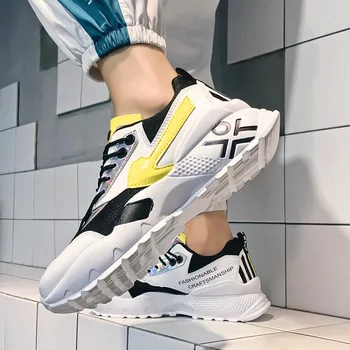 

SOLI2 New Men's casual shoes high end trend shoes wild shock absorption mens sports shoes PU leather casual shoes S4397-4416