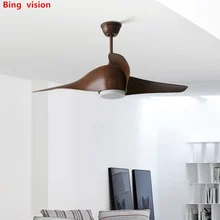 Коричневый винтажный потолочный вентилятор не Дистанционное управление освещением Ventilador De Techo 220 вольт спальня потолочный светильник вентилятор лампа светодиодный светильник