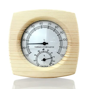 

Sauna Room Wood Thermometer Hygrometer Hygrothermograph Temperature Instrument