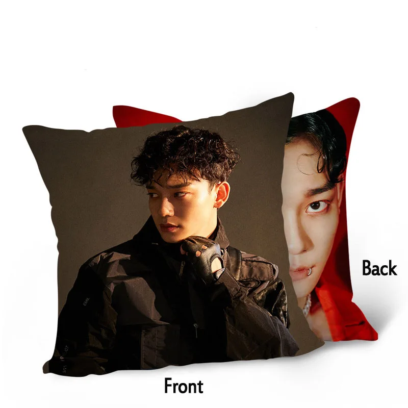 KPOP 40*40 см EXO альбом навязчивой идеей Подушка Чехол кровать подушки XIUMIN сухо лежал BAEKHYUN Чен CHANYEOL D.O. KAI SEHUN FH151 - Цвет: 2