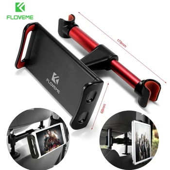 

FLOVEME 4-11 inch Car Phone Holder Back Seat Tablet Bracket 3 in 1 Combo 360 Degree Car Holder For iPhone 7 iPad Samsung Xiaomi