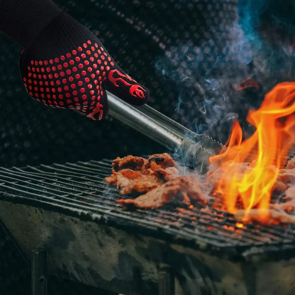 Перчатки для барбекю перчатки духовки 1472 ℉ экстремальные термостойкие