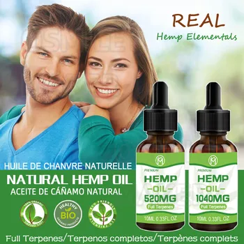 

100% Pure Organic 10Ml Real Full Hemp Extraction bio drop effective for insomnia anti-anxiety and relief pain Anti-inflammatory