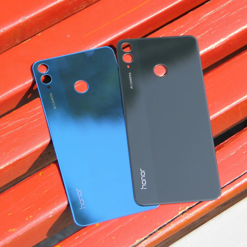 Стеклянная задняя крышка для Huawei Honor 8X оригинальный аккумулятор HuaWei Защитные
