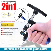 Coupe verre en diamant professionnel 2 en 1, ensemble de coupe verre, outils de Construction manuels
