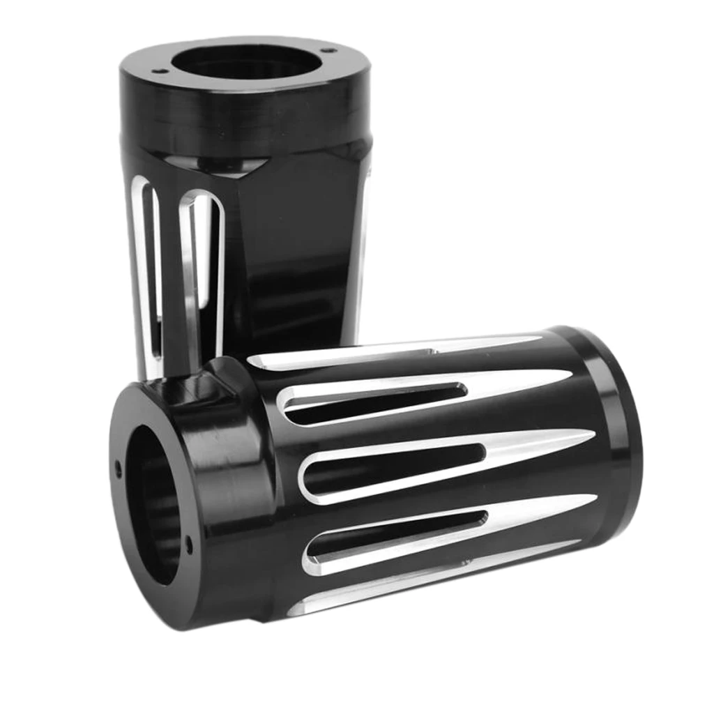 CNC Black Billet Fork Boot Slider Cover Cow For Harley  Touring 84-13 Custom
