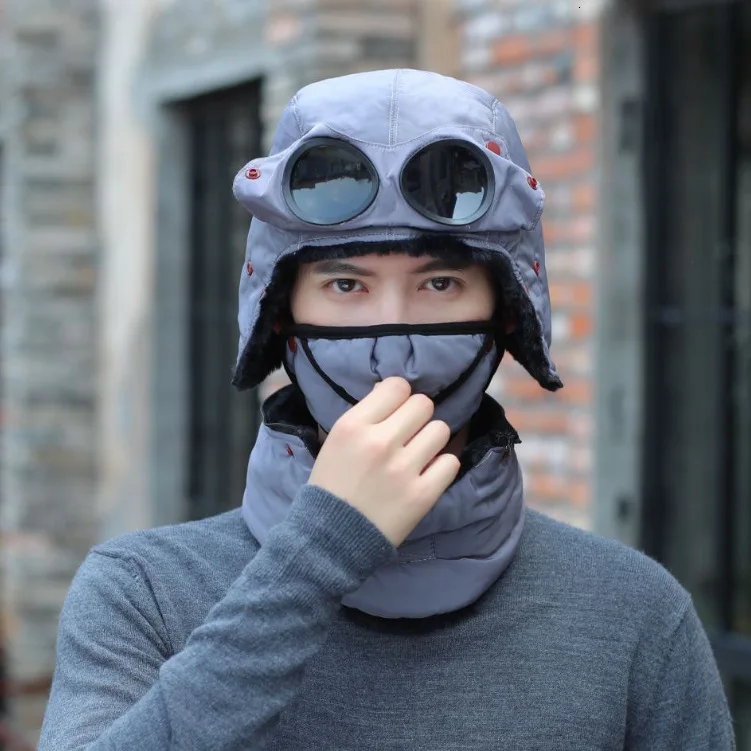 Мужская зимняя теплая маска, шляпа для взрослых Lei Feng, ветрозащитная Водонепроницаемая Мужская Уличная защита для ушей, шапка для катания на лыжах, теплая шапка