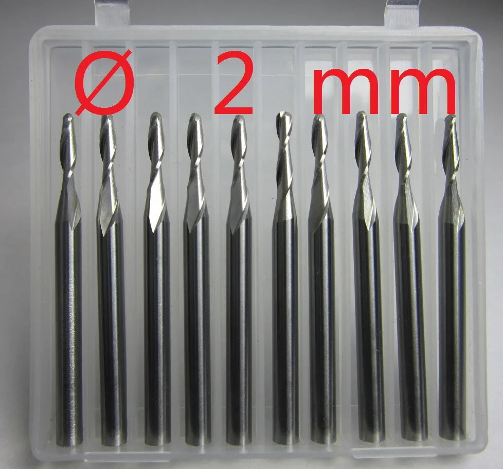 for wood working set diameter 1mm 1.5mm 2.0mm 2.5mm 3.175mm Carbide Ball Nose End Mill CNC Engraving Router bits milling cutter