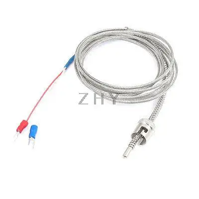 

10mm x 4.5mm Probe 0-500C Temperature Controller Spring Thermocouple 2M