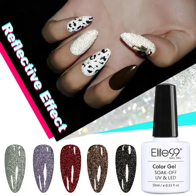 Elite99 10ml Glänzenden Diamant Glitter Gel Nagellack Hybrid Lacke Für Maniküre Nail art Design Gel Polish Top Mantel basis Mantel