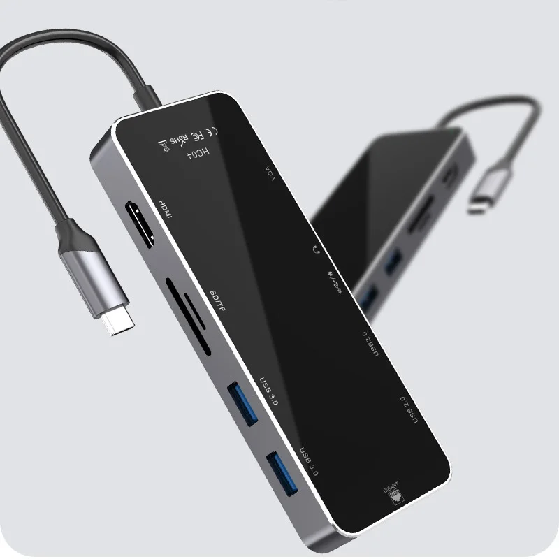 USB-C концентратор 11 в 1 type-c для нескольких USB 3,0 HDMI 4k RJ45 адаптер питания type C концентратор ВЦБ разветвитель для Macbook Pro Air